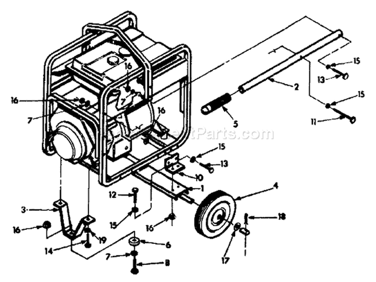 Page H Diagram and Parts List for 9163-2  Briggs and Stratton Generator